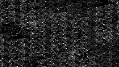 Simulation animation of the neural network of a Large Language Artificial Video stock 268416546