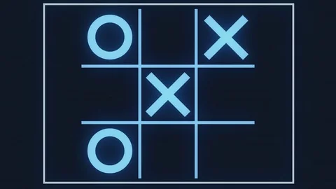 Simulation of Artificial Intelligence Learning Tic Tac Toe 스톡 동영상 80794325