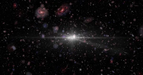 Simulation of Big Bang explosion with Stars or Galaxies Vidéo 217427708
