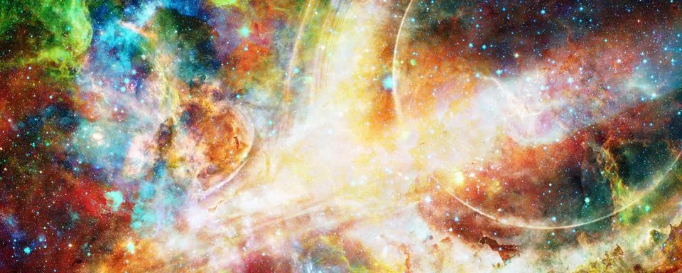 Simulation of a black hole in the space.Elements of this image furnished by N Stock Photos