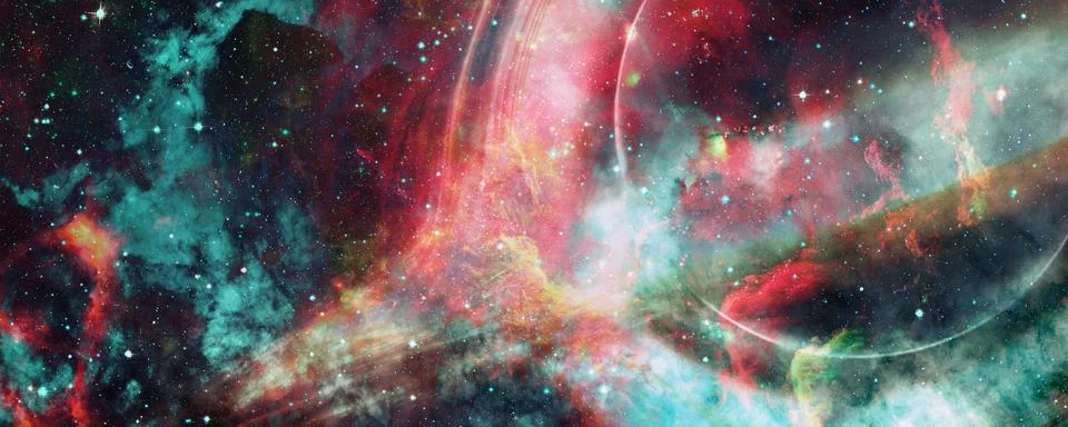 Simulation of a black hole in the space.Elements of this image furnished by N Stock Photos