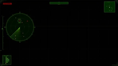 Simulation display for military operations in a science fiction environment.. Stock Footage 327223643