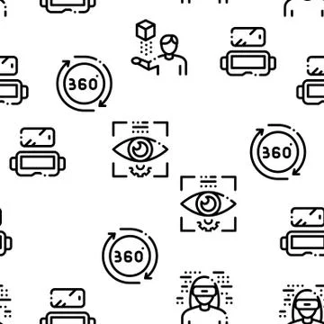 Simulation Equipment Seamless Pattern Vector Stock Illustration