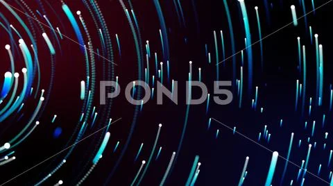 Simulation of galaxy light motion of stars in dark background, future energy Stock Illustration