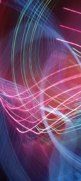 Simulation of galaxy light motion of stars in dark background, future energy Stock Photos
