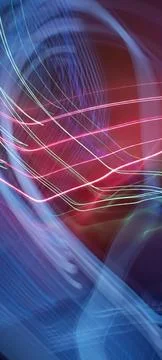 Simulation of galaxy light motion of stars in dark background, future energy Stock Photos