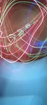 Simulation of galaxy light motion of stars in dark background, future energy 스톡 사진