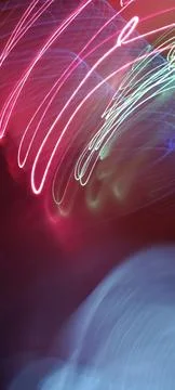 Simulation of galaxy light motion of stars in dark background, future energy 库存照片