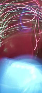 Simulation of galaxy light motion of stars in dark background, future energy 写真素材