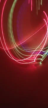 Simulation of galaxy light motion of stars in dark background, future energy Stock Photos