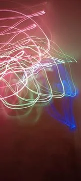 Simulation of galaxy light motion of stars in dark background, future energy 写真素材