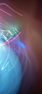 Simulation of galaxy light motion of stars in dark background, future energy 库存照片