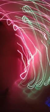 Simulation of galaxy light motion of stars in dark background, future energy Foto stock