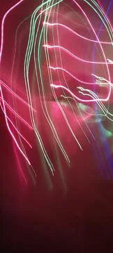 Simulation of galaxy light motion of stars in dark background, future energy 写真素材