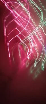 Simulation of galaxy light motion of stars in dark background, future energy Foto stock