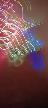 Simulation of galaxy light motion of stars in dark background, future energy 库存照片