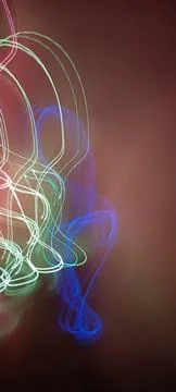 Simulation of galaxy light motion of stars in dark background, future energy 写真素材