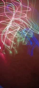 Simulation of galaxy light motion of stars in dark background, future energy Foto stock