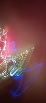 Simulation of galaxy light motion of stars in dark background, future energy Stock Photos
