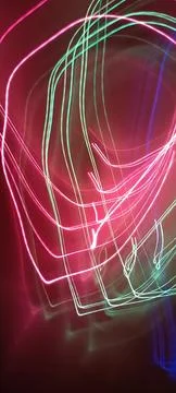 Simulation of galaxy light motion of stars in dark background, future energy Stockfoto's