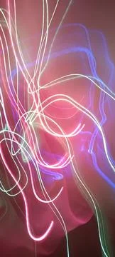 Simulation of galaxy light motion of stars in dark background, future energy Stockfoto's
