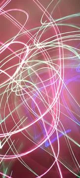 Simulation of galaxy light motion of stars in dark background, future energy 库存照片