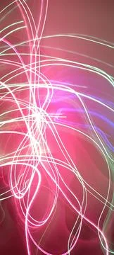 Simulation of galaxy light motion of stars in dark background, future energy Foto stock