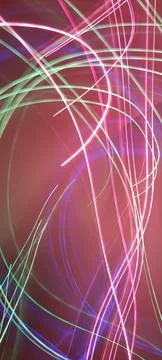 Simulation of galaxy light motion of stars in dark background, future energy Stockfoto's