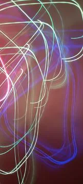 Simulation of galaxy light motion of stars in dark background, future energy Stockfoto's