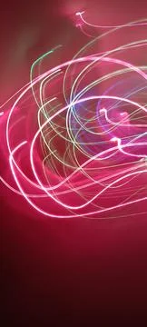 Simulation of galaxy light motion of stars in dark background, future energy Stockfoto's