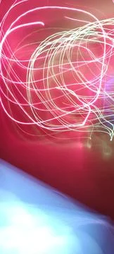 Simulation of galaxy light motion of stars in dark background, future energy Stockfoto's