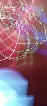 Simulation of galaxy light motion of stars in dark background, future energy Stockfoto's