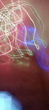 Simulation of galaxy light motion of stars in dark background, future energy 스톡 사진
