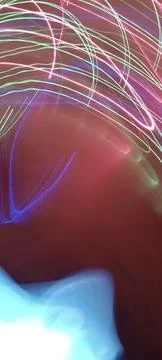 Simulation of galaxy light motion of stars in dark background, future energy 스톡 사진