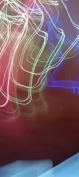 Simulation of galaxy light motion of stars in dark background, future energy Stock Photos