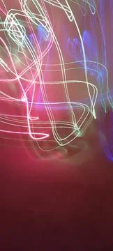 Simulation of galaxy light motion of stars in dark background, future energy 写真素材