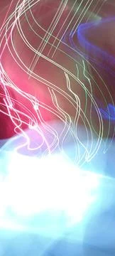 Simulation of galaxy light motion of stars in dark background, future energy Stockfoto's