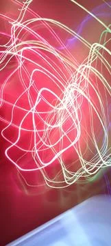 Simulation of galaxy light motion of stars in dark background, future energy Stock Photos