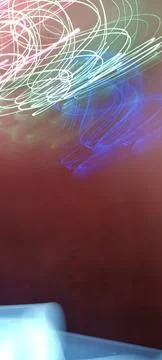 Simulation of galaxy light motion of stars in dark background, future energy 库存照片