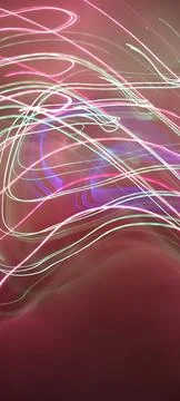 Simulation of galaxy light motion of stars in dark background, future energy Stockfoto's