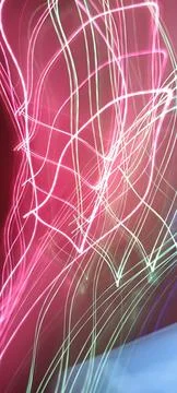 Simulation of galaxy light motion of stars in dark background, future energy Foto stock
