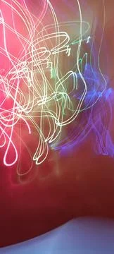 Simulation of galaxy light motion of stars in dark background, future energy 库存照片