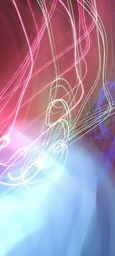 Simulation of galaxy light motion of stars in dark background, future energy Stockfoto's