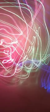 Simulation of galaxy light motion of stars in dark background, future energy 写真素材