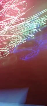 Simulation of galaxy light motion of stars in dark background, future energy 库存照片
