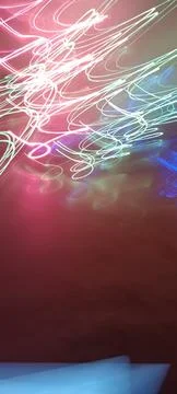 Simulation of galaxy light motion of stars in dark background, future energy Stock Photos