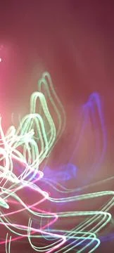 Simulation of galaxy light motion of stars in dark background, future energy Stockfoto's