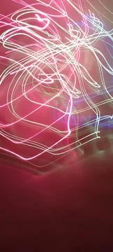 Simulation of galaxy light motion of stars in dark background, future energy Stockfoto's