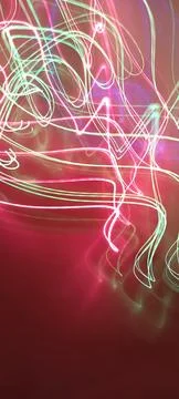 Simulation of galaxy light motion of stars in dark background, future energy Stockfoto's