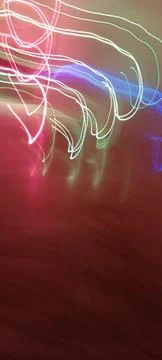 Simulation of galaxy light motion of stars in dark background, future energy 写真素材